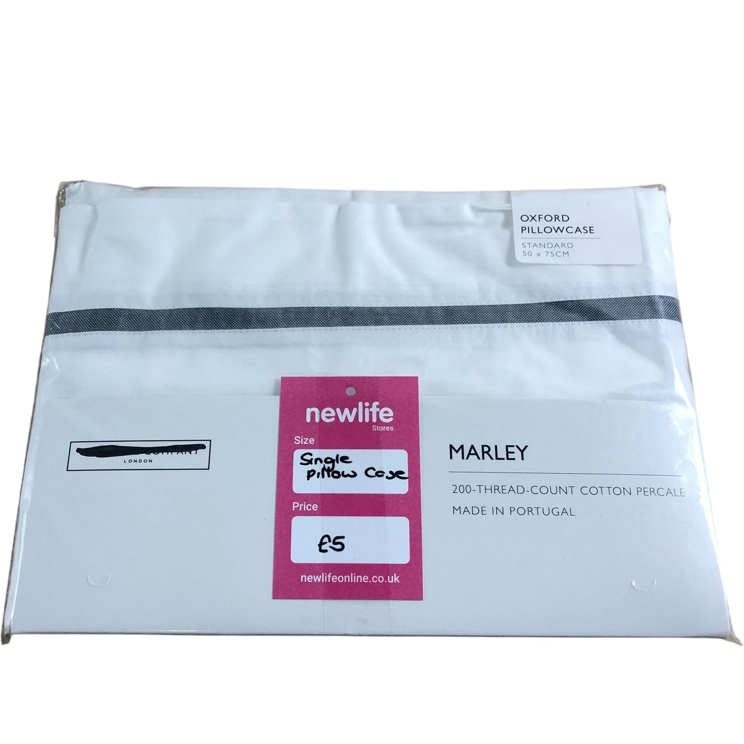 The White Company Marley Oxford Pillowcase Single 50x75cm 200 Thread Count