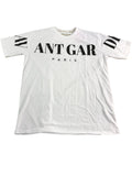 AVANT GARDE PARIS AGM105 UK L Men's White Cryptic Graphic T-Shirt