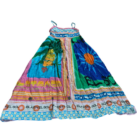 River Island Girls Dress Size 6 Years Colourful Summer Print Cotton
