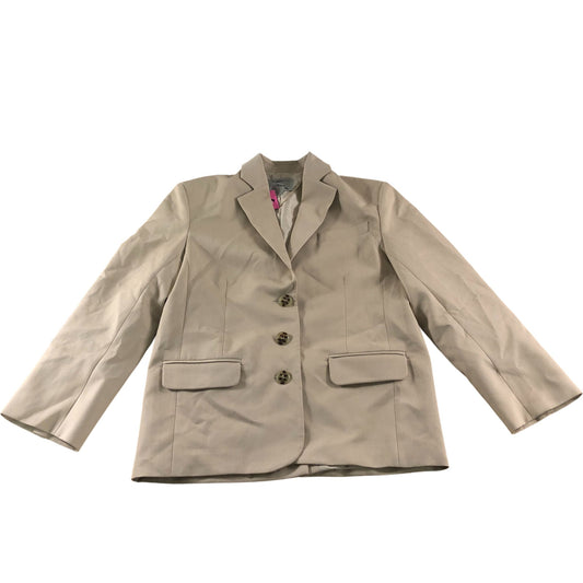 River Island UK10 Women's Beige Blazer Tailored Jacket Button Front