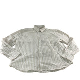 River Island Men's M Shirt Beige Striped Button Up Casual Cotton