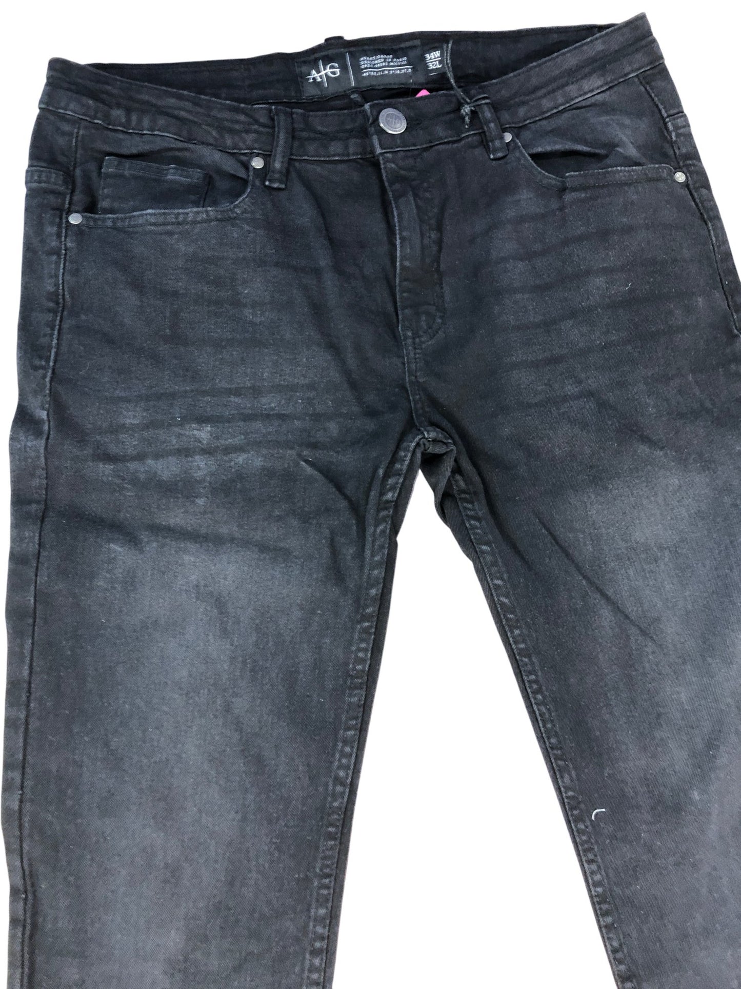 AVANT GARDE Skinny Jeans 34W 32L Women's Black Stretch Denim