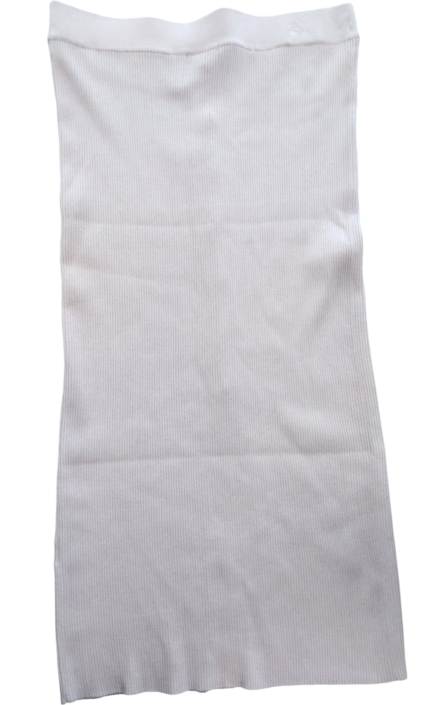 River Island Women's Ribbed Midi Skirt UK16 Blush Pink Button Detail