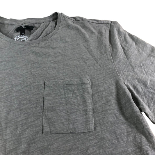 PAIGE Men's T-Shirt Size M Grey Pocket