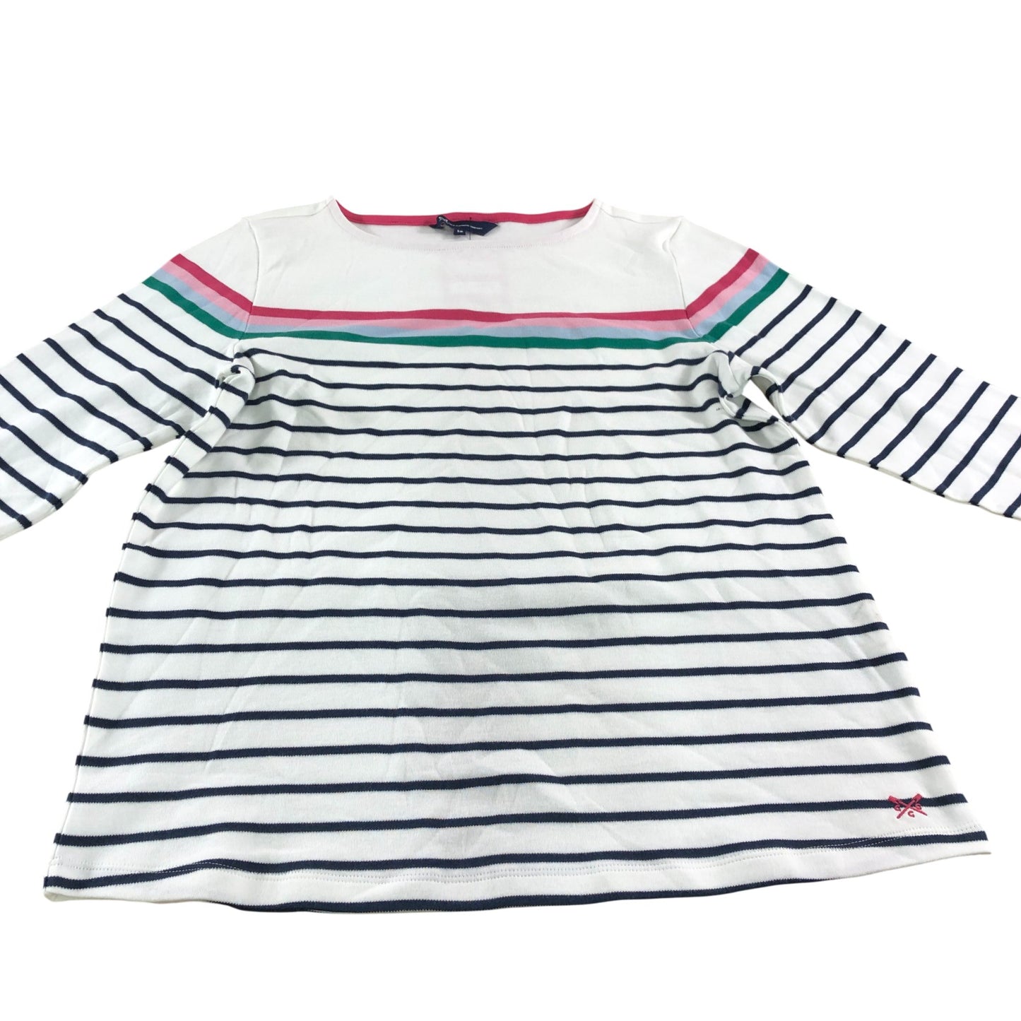 Crew Clothing Company Striped Top Size 12 Women's Long Sleeve Cotton