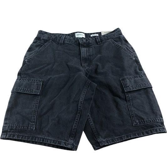 River Island Cargo Shorts W32 Men's Denim Black