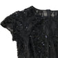 Adrianna Papell Black Beaded Maxi Dress UK8 Women's Evening Wear Flowy