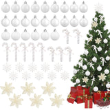 White Christmas Tree Decorations 50 Pieces
