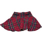 Red Check Skirt Size 6 Flared Design Tweed Style