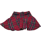 Red Check Skirt Size 6 Flared Design Tweed Style
