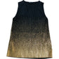 River Island Women's Sleeveless Top UK XS Gold Shimmer Pleated Style Black