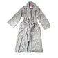 The White Company Small Grey Fleece Robe Women's Soft Plush Bathrobe Size 10
