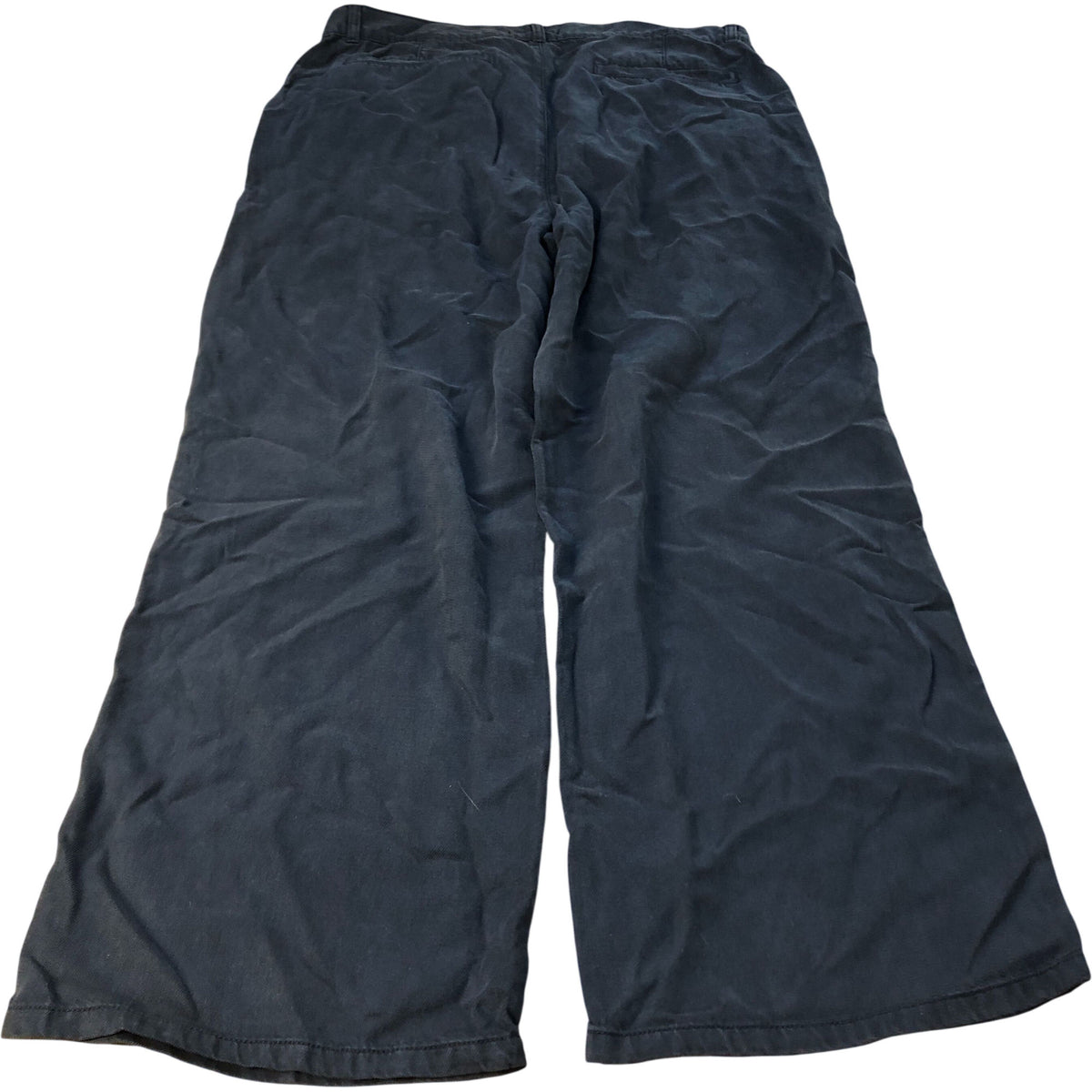 Weird Fish Wide Leg Trousers UK Size 18 Navy Lightweight Comfort Fit