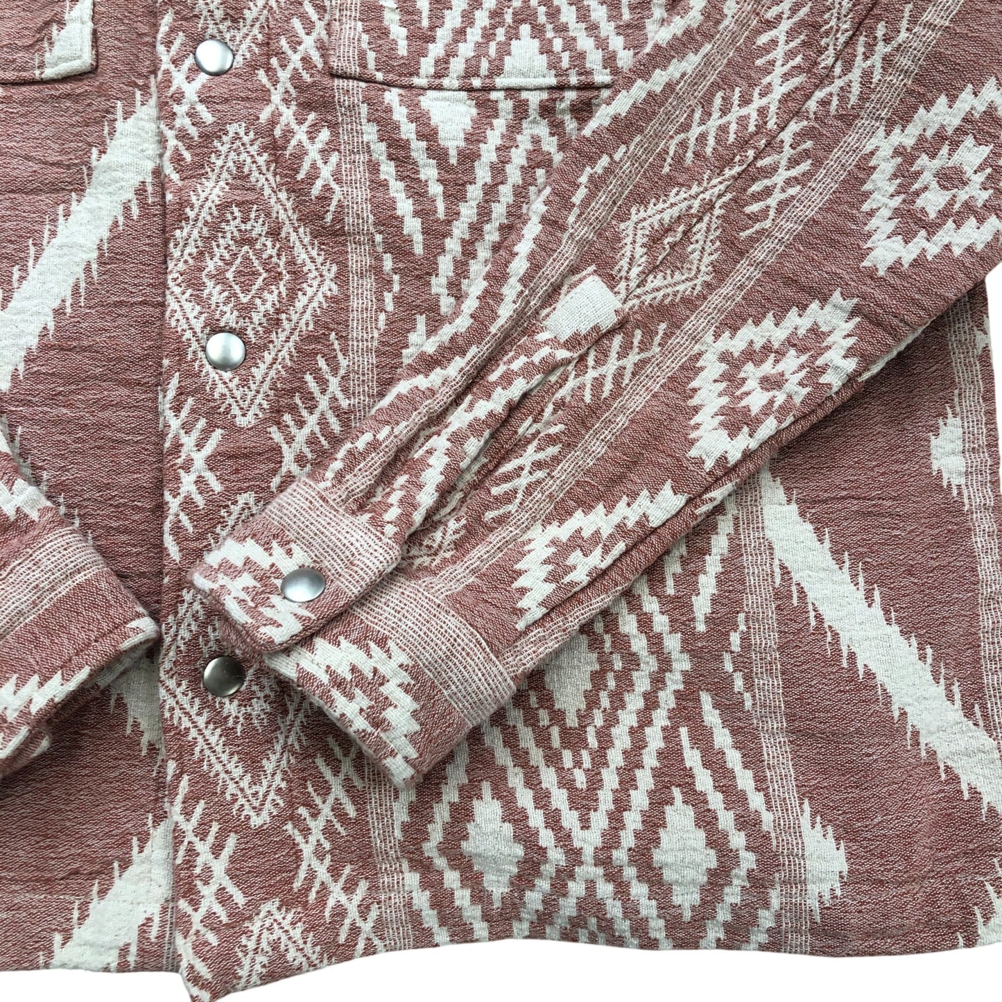 River Island Size M Cotton Aztec Print Button Front Overshirt