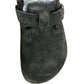 Birkenstock Boston VL Shearling UK7.5 Women's Suede Open Back Slippers Grey