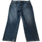 Blue Straight Leg Jeans Size 18 Comfort Fit
