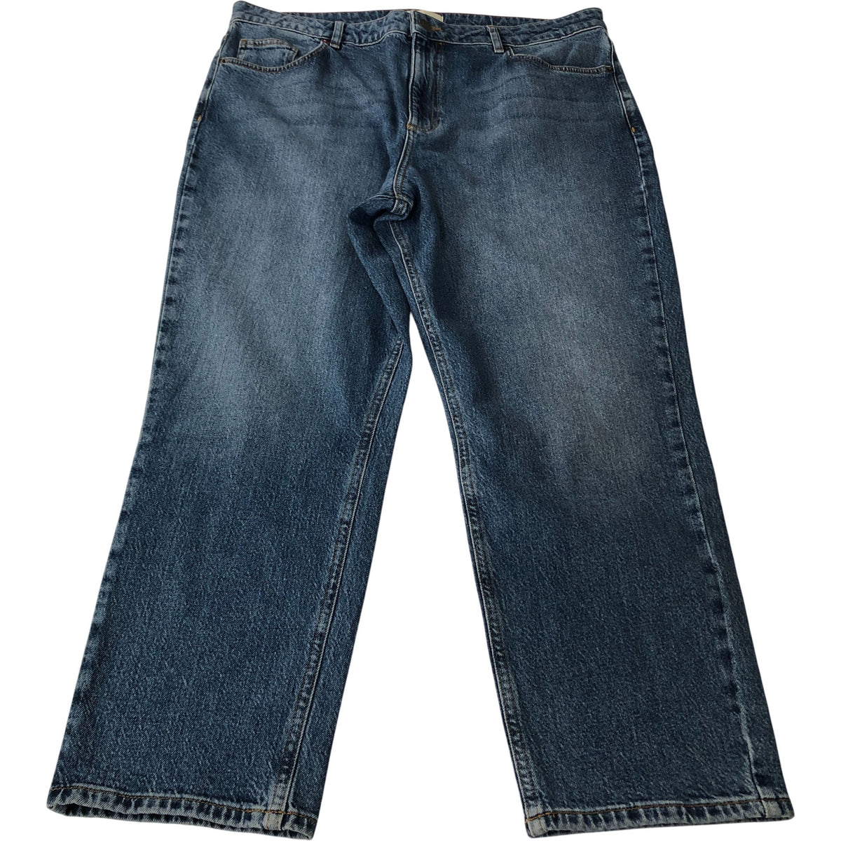 Blue Straight Leg Jeans Size 18 Comfort Fit