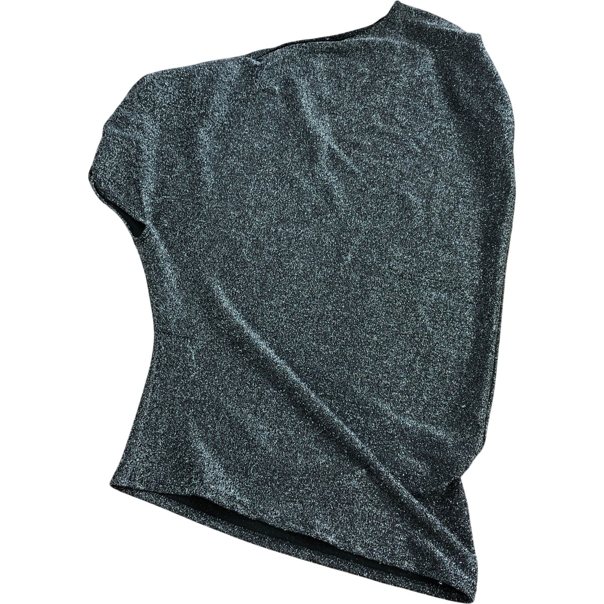 Rivers Island Relaxed Floral Blouse & Grey Glitter Asymmetric Top Size 8