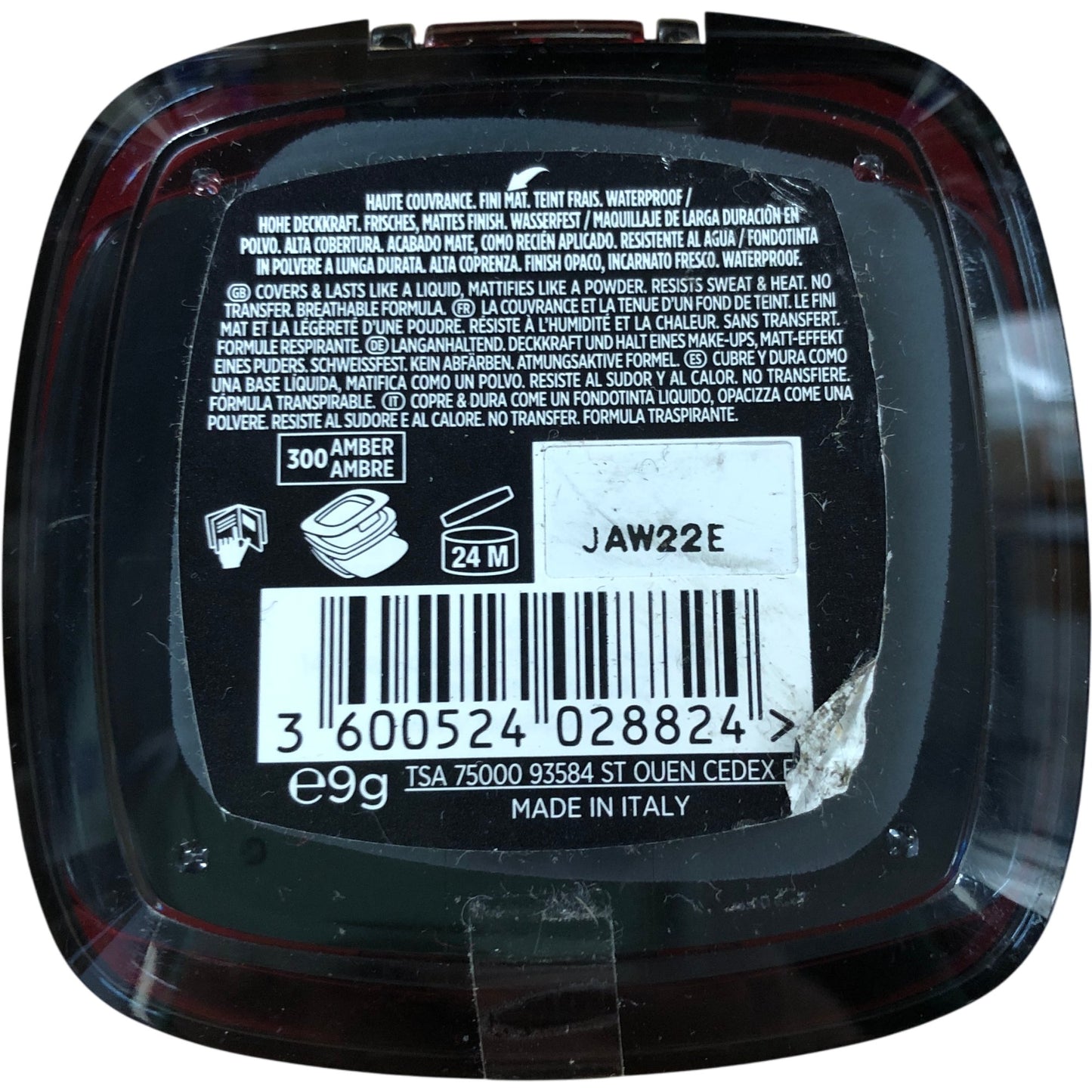 L'Oreal Infallible 24H Fresh Wear Foundation Powder 300 Amber Waterproof Makeup