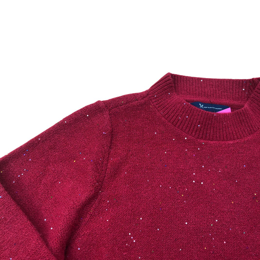 Crew Clothing Company Red Sparkle Sweater Size 12