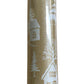 Decorative Brown Paper Christmas Wrap Winter Scene 12 Metre Roll