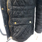 Barbour International Quilted Puffer Jacket UK10 Women's Black Hooded Outerwear
