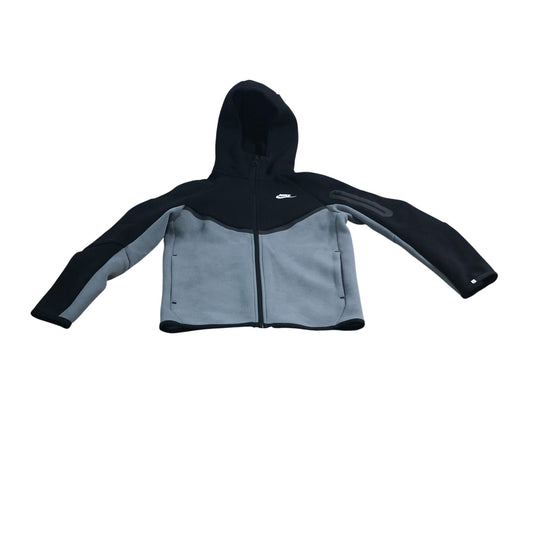 Nike Boys Hoodie Size M 10-11 Years Black Grey Activewear Zip Up
