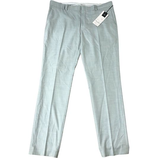 River Island W38 L32 Men's Skinny Fit Trousers Light Green Slim Stretch Style