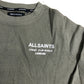 AllSaints Underground Waffle Crew Sweatshirt Size 9-10Y Boys Olive Green