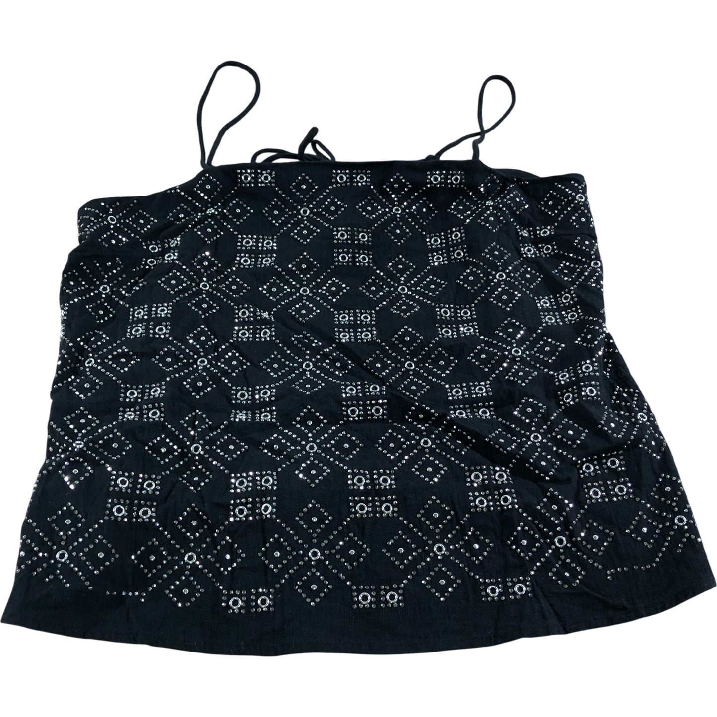 River Island Women's Black Embellished Camisole Top Size UK12