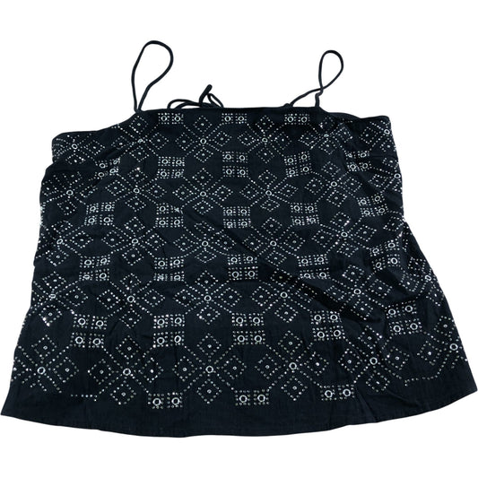 River Island Women's Black Embellished Camisole Top Size UK12