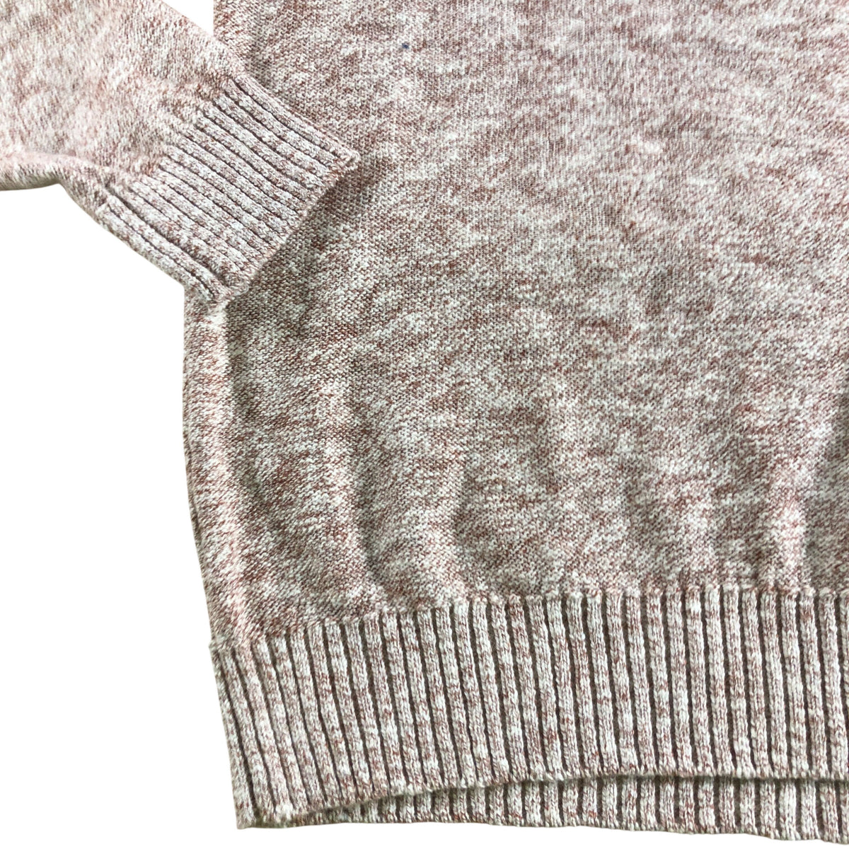 Grainger Pocket Crew Sweater Mid Brown Cotton Blend with Pocket
