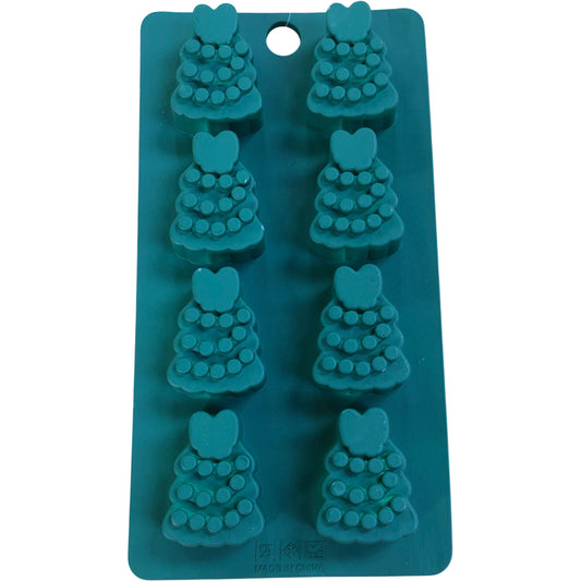 Christmas Tree Mould Set 8 Cavities Green Baking Decoration Tools