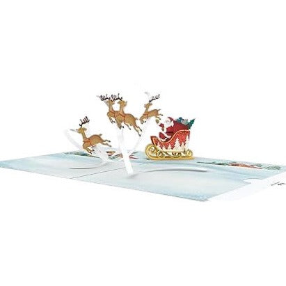 Hartensteler Pop-Up Christmas Card Santa and Reindeer