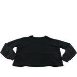 River Island Black Cropped Sweatshirt UK S Women's Casual Long Sleeve Top