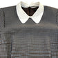River Island Houndstooth Dress UK12 Women's Button Detail Short Sleeve Collared