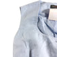 Blue Peplum Blouse UK8 Women's Button Front Sleeveless Top