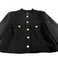 River Island Cropped Jacket UK18 Women's Black Polyester Gold Button Detail