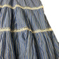 Blue Tiered Striped Summer Dress Size 16