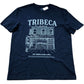 Relaxed Fit Graphic Print Tribeca Bar Grill Navy T-Shirt Size M