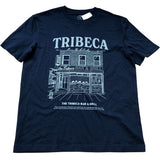 Relaxed Fit Graphic Print Tribeca Bar Grill Navy T-Shirt Size M