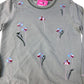 Girls Embroidered Sweatshirt Size 7-8 Years Floral Pattern Long Sleeve