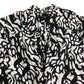 Abstract Print Dress UK12 Women's Long Sleeve