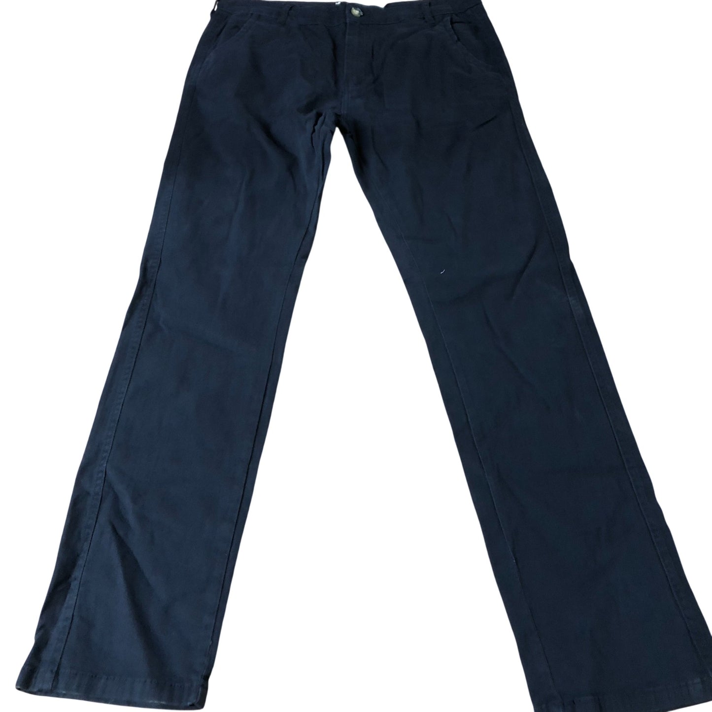 Onfire Navy Trousers W32 L32 Men's Stylish Casual Cotton Blend Elasticated Fit