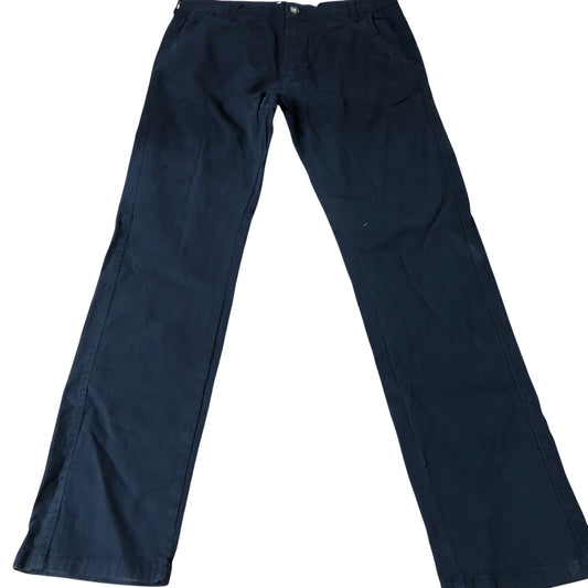 Onfire Navy Trousers W32 L32 Men's Stylish Casual Cotton Blend Elasticated Fit