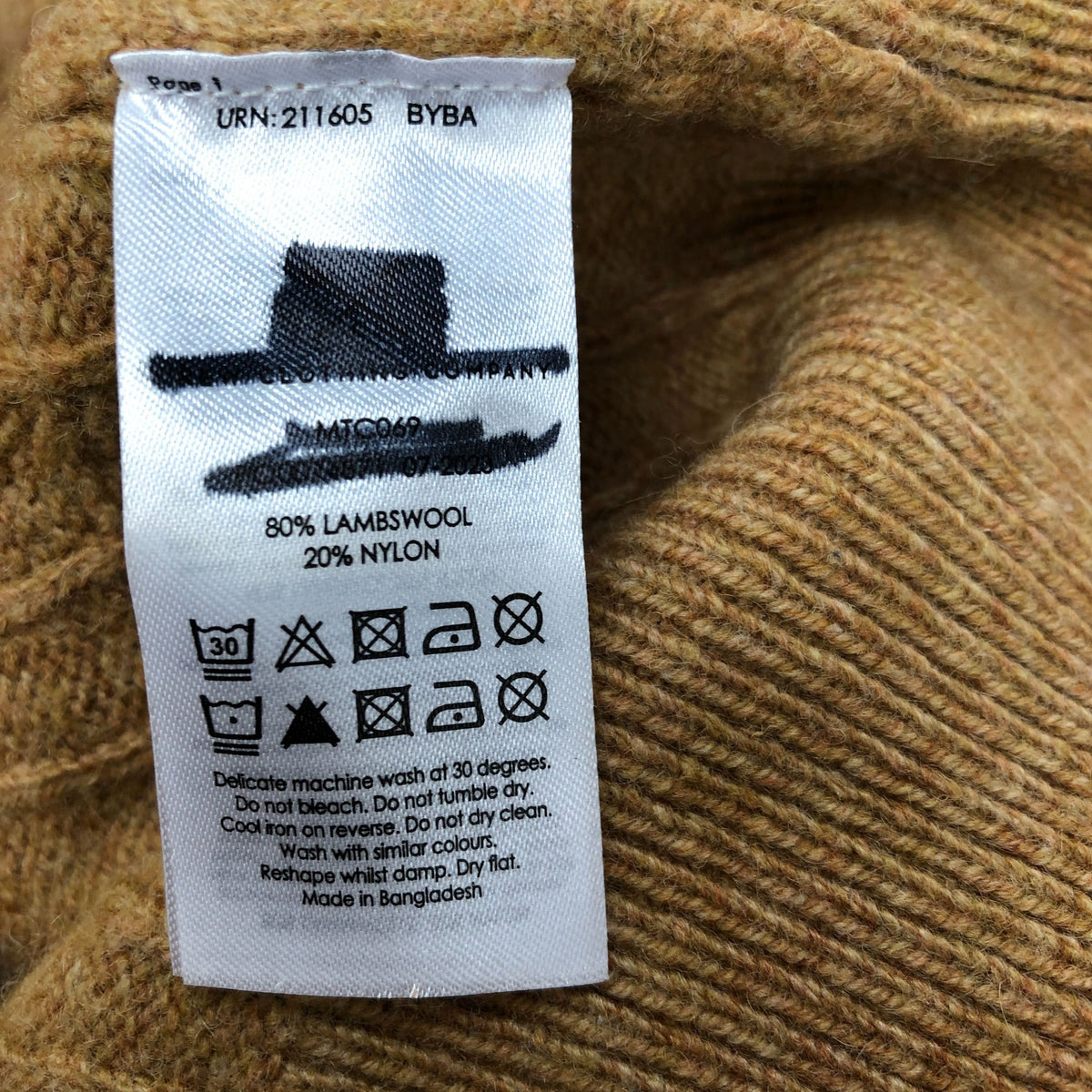 Crew Clothing Company Cable Knit Lambswool Blend Sweater Tan S