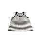 River Island Stripe Tank Top UK Large Women's Casual Knit Black Cream