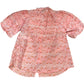 Orange Printed Cut Out Tie Blouse Size M
