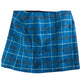 Plaid Skirt UK16 Women's Blue Wool Blend A-Line Design