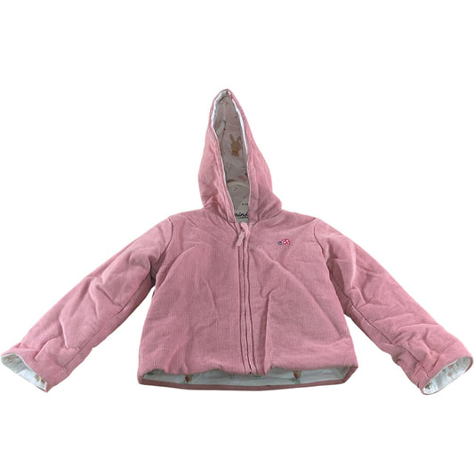 Mini Cuddles Pink Puffer Jacket 9-12 Months Girls Hooded Warm Cotton